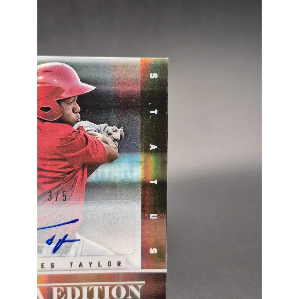 2012 Elite Extra Editoon Charles Taylor #50 Die-Cut‎ Auto Gold /5 Cardinals (AU)